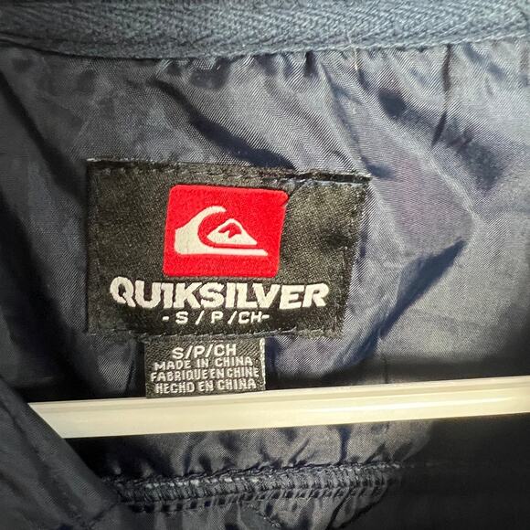 Men's Quilted Quicksilver Knit Jacket Comfortable Soft Coat Navy Blue Gray Small - Picture 3 of 7